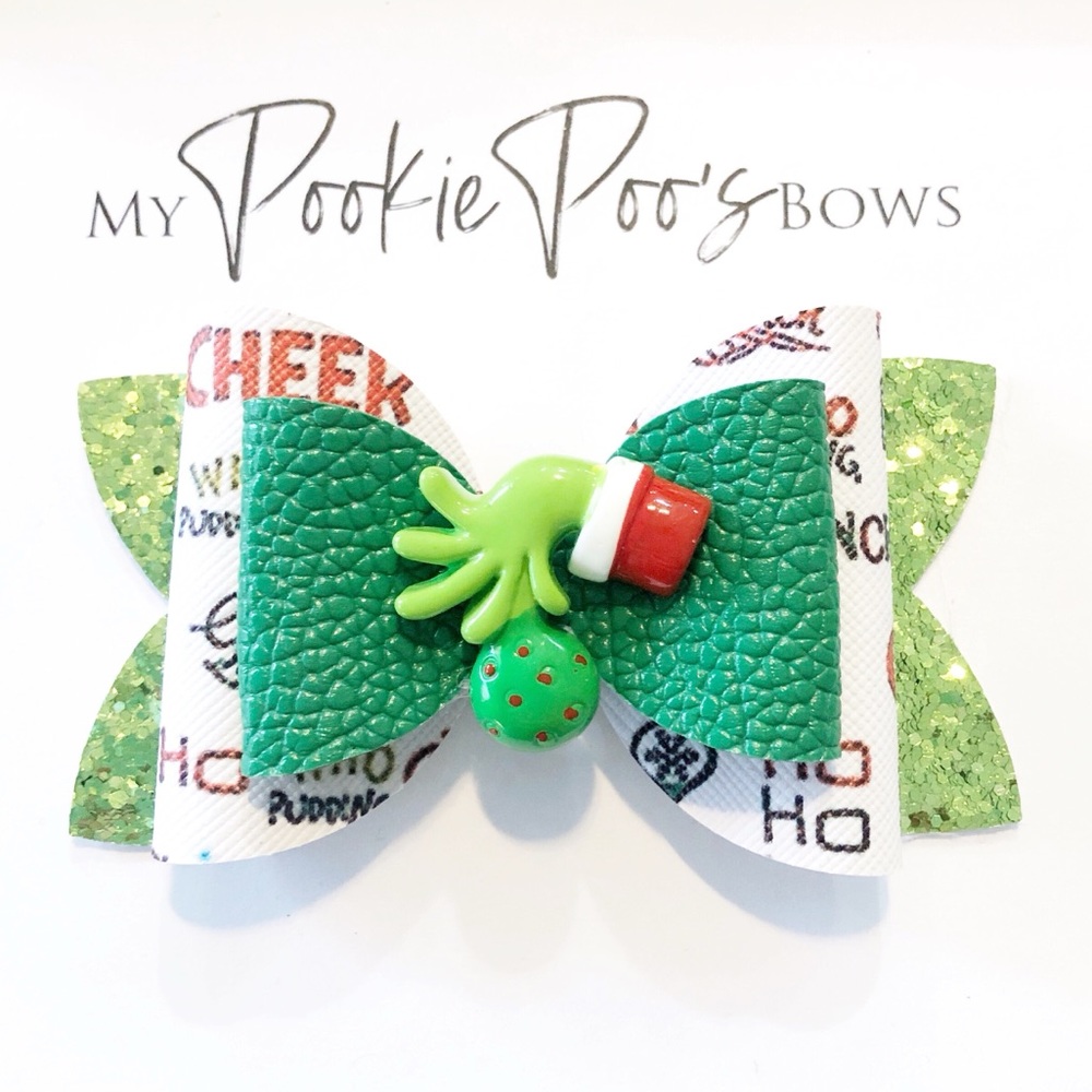 Grinch Hair Bow